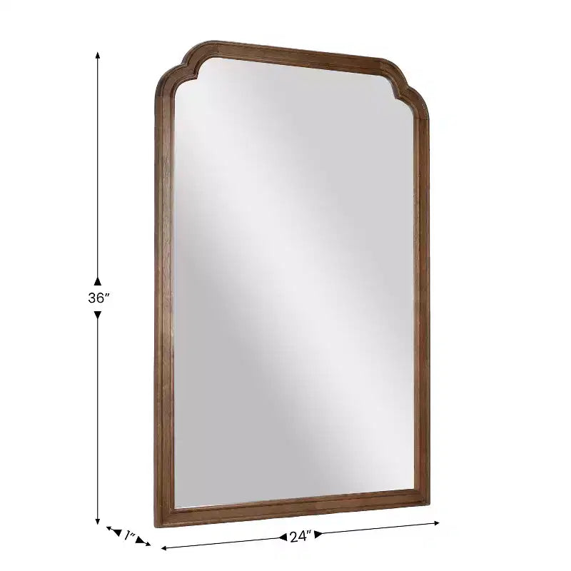 Grand miroir mural décoratif avec cadre en bois massif pour salle de bain, entrée, salle à manger et salon