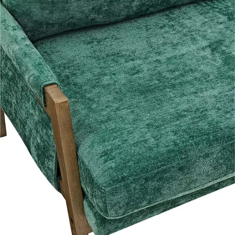 Fauteuil d'appoint en velours style Mid-Century Modern