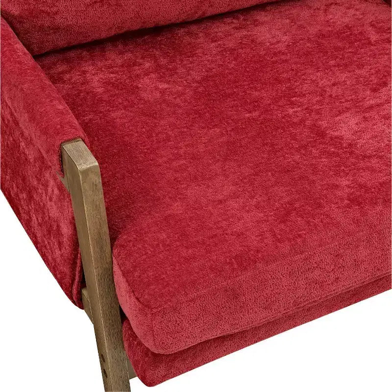 Fauteuil d'appoint en velours style Mid-Century Modern