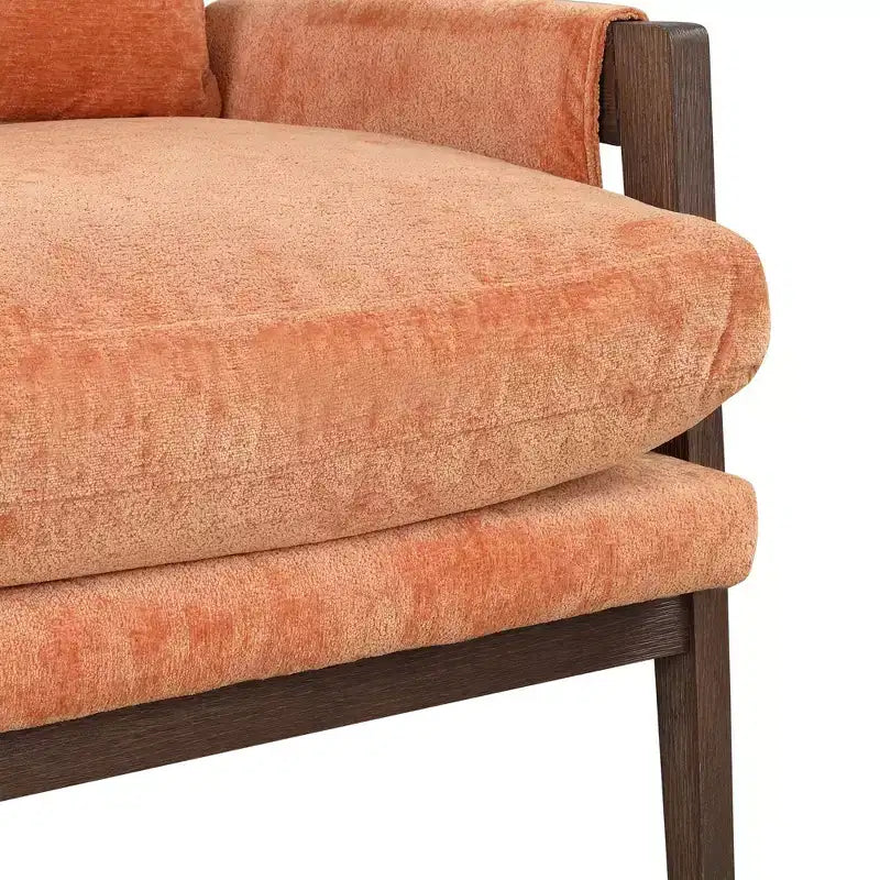 Fauteuil d'appoint en velours style Mid-Century Modern