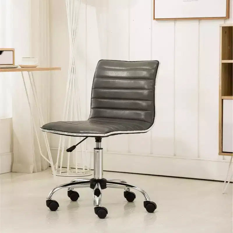 Chaise de bureau réglable grise avec vérin à gaz