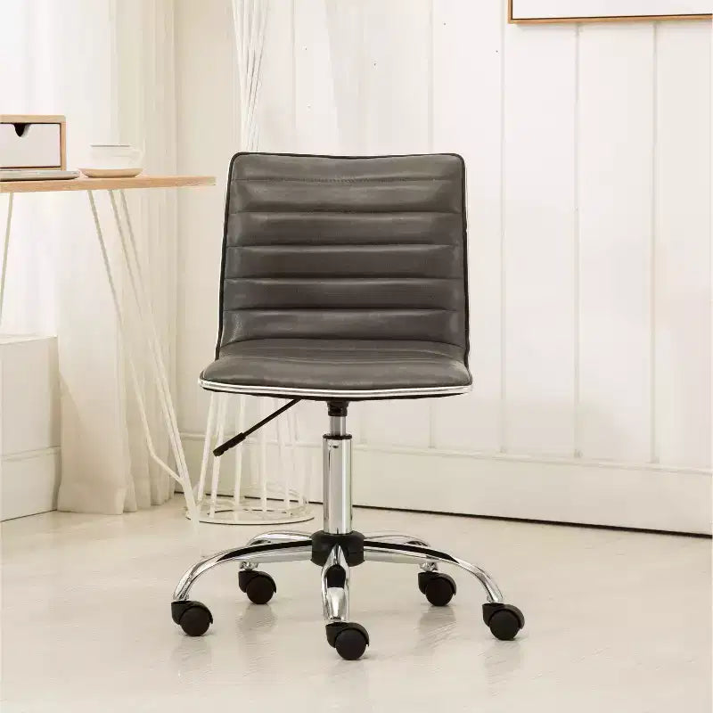 Chaise de bureau réglable grise avec vérin à gaz