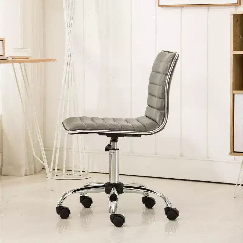 Chaise de bureau réglable grise avec vérin à gaz