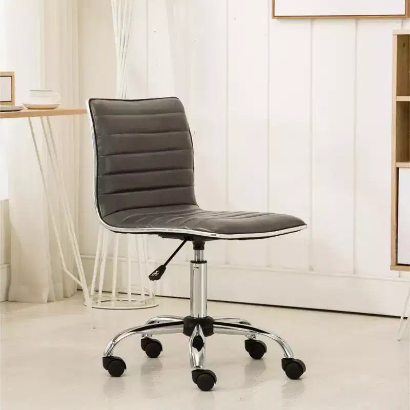 Chaise de bureau réglable grise avec vérin à gaz