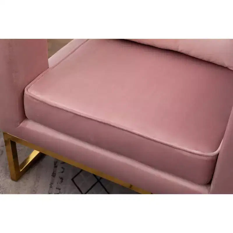 Fauteuil d'appoint contemporain rembourré, rose