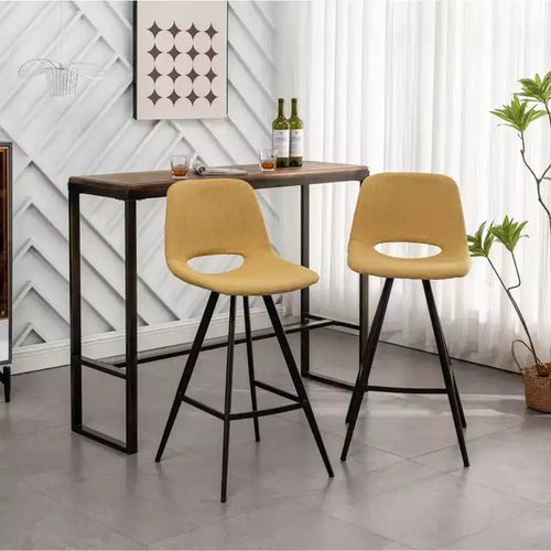 28,25 Tabourets de bar, Jaune