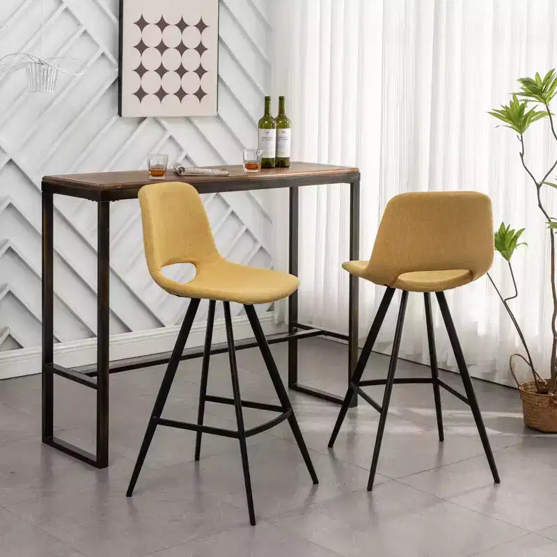 28,25 Tabourets de bar, Jaune