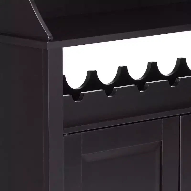 Meuble Buffet Range-Bouteilles et Rangement, Noir