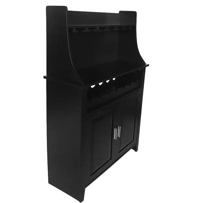 Meuble Buffet Range-Bouteilles et Rangement, Noir