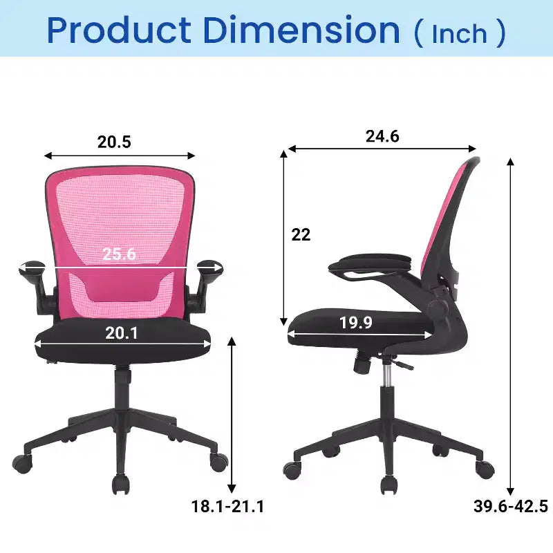 Chaise de bureau Chaise de maison Chaise d'ordinateur de bureau avec support lombaire réglable, base pivotante et accoudoirs pour un confort et une productivité maximum