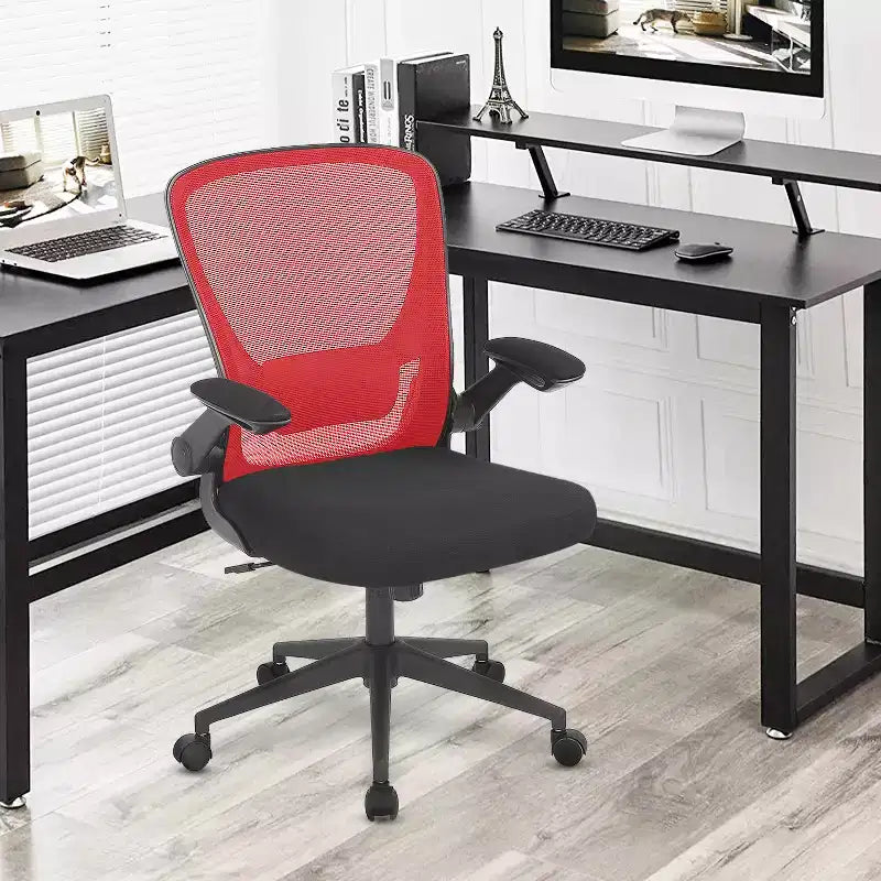 Chaise de bureau Chaise de maison Chaise d'ordinateur de bureau avec support lombaire réglable, base pivotante et accoudoirs pour un confort et une productivité maximum