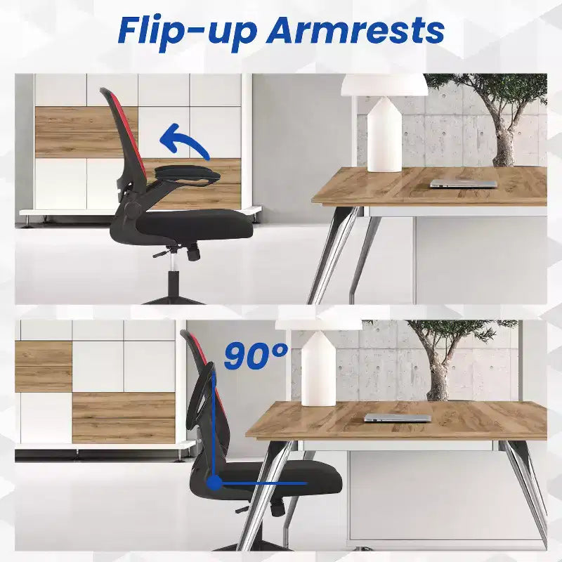 Chaise de bureau Chaise de maison Chaise d'ordinateur de bureau avec support lombaire réglable, base pivotante et accoudoirs pour un confort et une productivité maximum