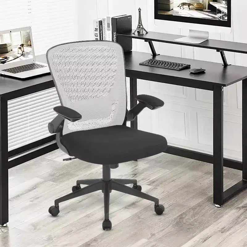 Chaise de bureau Chaise de maison Chaise d'ordinateur de bureau avec support lombaire réglable, base pivotante et accoudoirs pour un confort et une productivité maximum