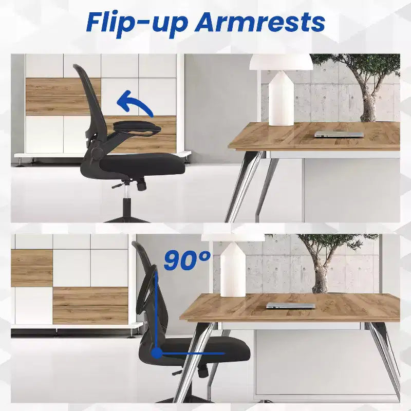 Chaise de bureau Chaise de maison Chaise d'ordinateur de bureau avec support lombaire réglable, base pivotante et accoudoirs pour un confort et une productivité maximum