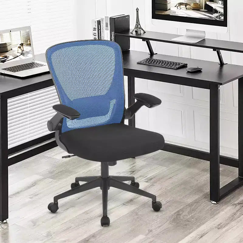 Chaise de bureau Chaise de maison Chaise d'ordinateur de bureau avec support lombaire réglable, base pivotante et accoudoirs pour un confort et une productivité maximum