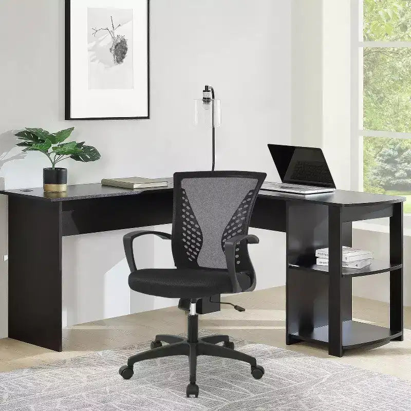 Fauteuil de bureau en maille, chaise de bureau, chaise de direction avec siège réglable en hauteur et dossier respirant