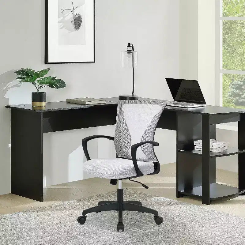 Fauteuil de bureau en maille, chaise de bureau, chaise de direction avec siège réglable en hauteur et dossier respirant