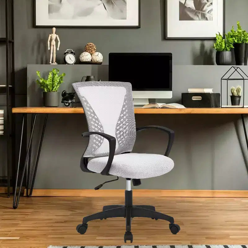Fauteuil de bureau en maille, chaise de bureau, chaise de direction avec siège réglable en hauteur et dossier respirant