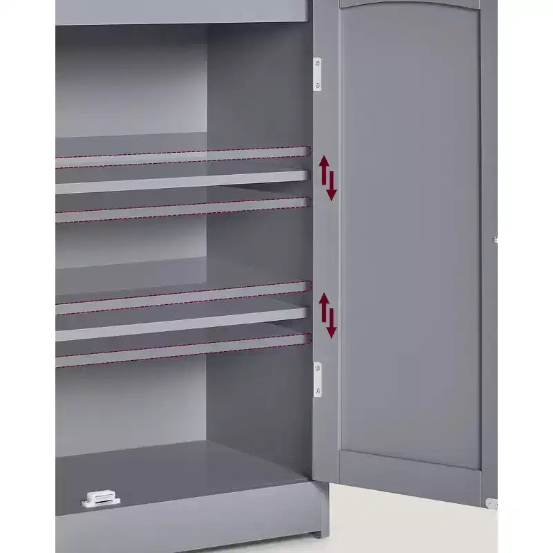 Meuble de rangement pour salle de bain, meuble bas de salle de bain avec 2 portes, 2 étagères réglables, 30 x 60 x 100 cm, sur pied