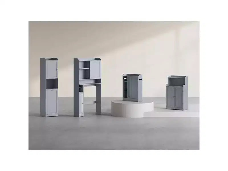 Meuble de rangement pour salle de bain, meuble bas de salle de bain avec 2 portes, 2 étagères réglables, 30 x 60 x 100 cm, sur pied