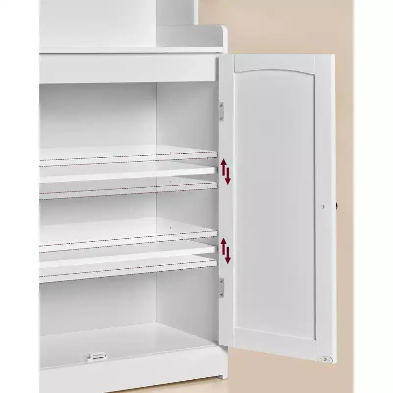 Meuble de rangement pour salle de bain, meuble bas de salle de bain avec 2 portes, 2 étagères réglables, 30 x 60 x 100 cm, sur pied
