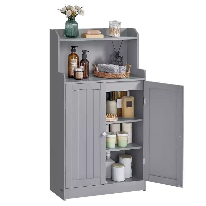 Meuble de rangement pour salle de bain, meuble bas de salle de bain avec 2 portes, 2 étagères réglables, 30 x 60 x 100 cm, sur pied