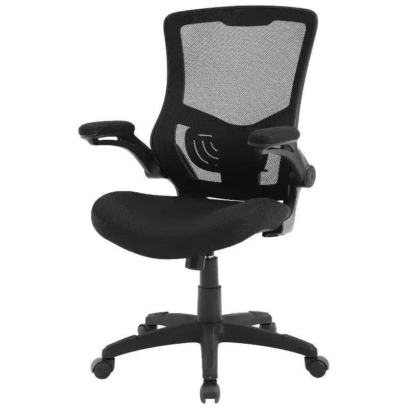 FDW Office Chair Home Chair Computer Chair with Lumbar Support Adjustable Armrests Flip-Up Arms &amp; Swivel Base