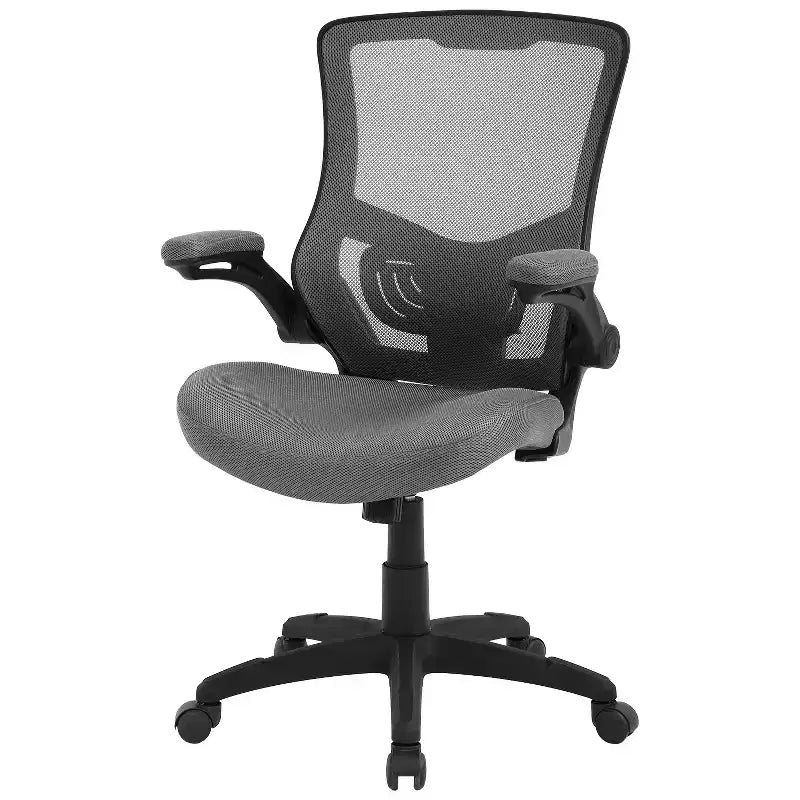 Chaise de bureau Chaise de maison Chaise d'ordinateur avec soutien lombaire Accoudoirs réglables Accoudoirs relevables et base pivotante