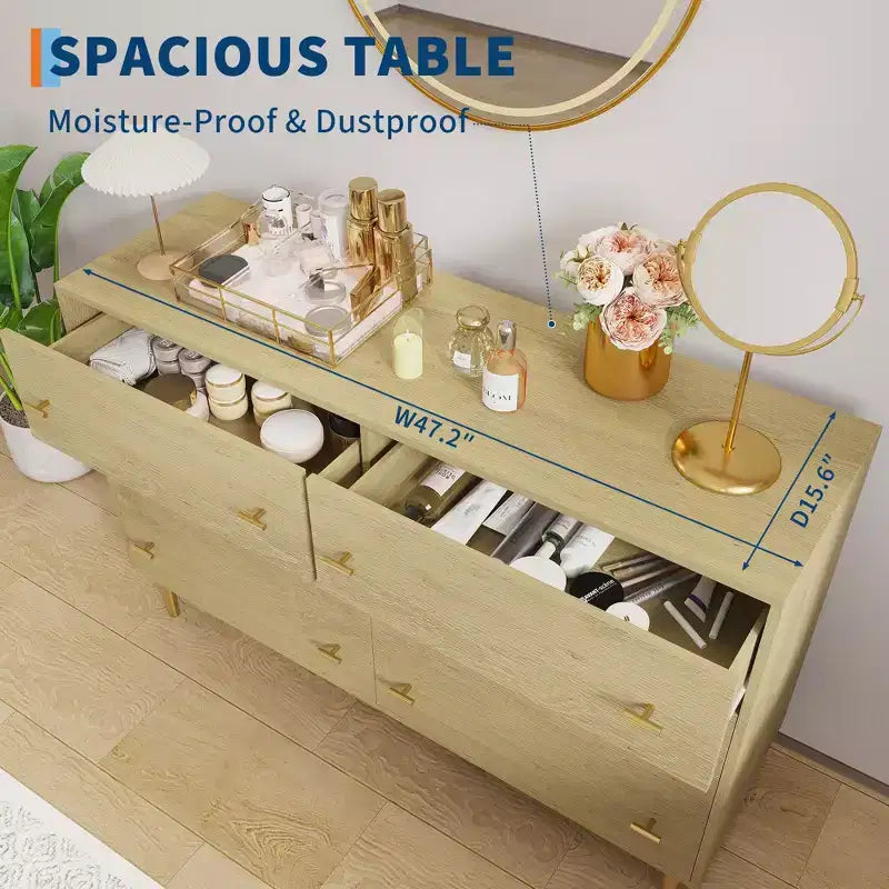 Commode rustique en bois avec poignées barre, design vintage, organisateur de commodes de rangement pour chambre, salon, couloir