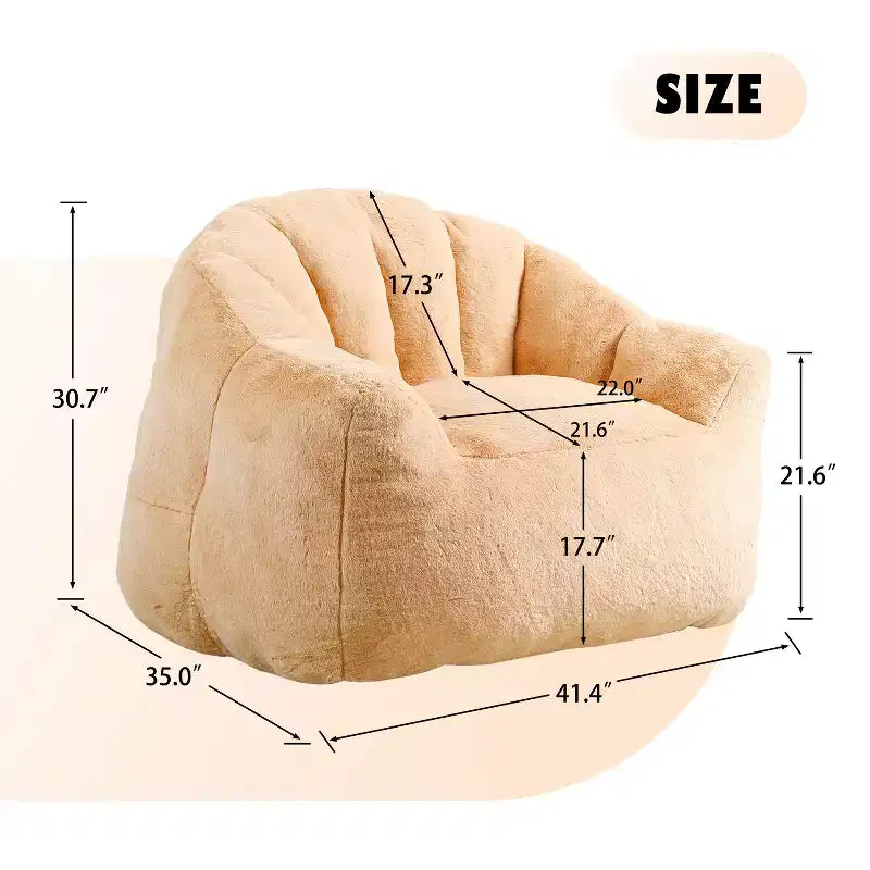 Pouf poire, Canapé pouf avec accoudoirs