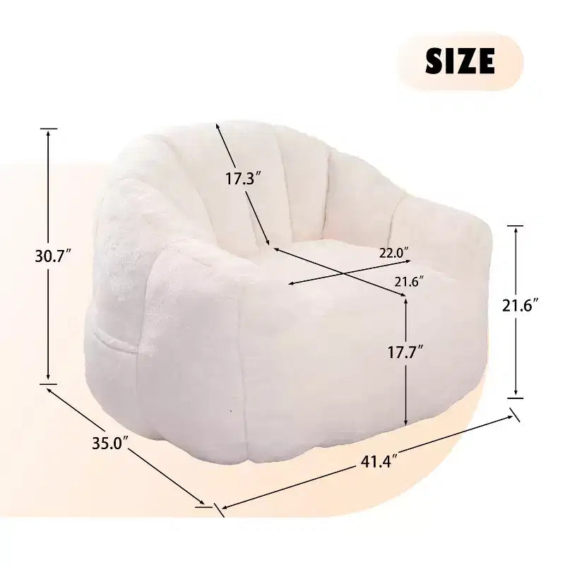 Pouf poire, Canapé pouf avec accoudoirs