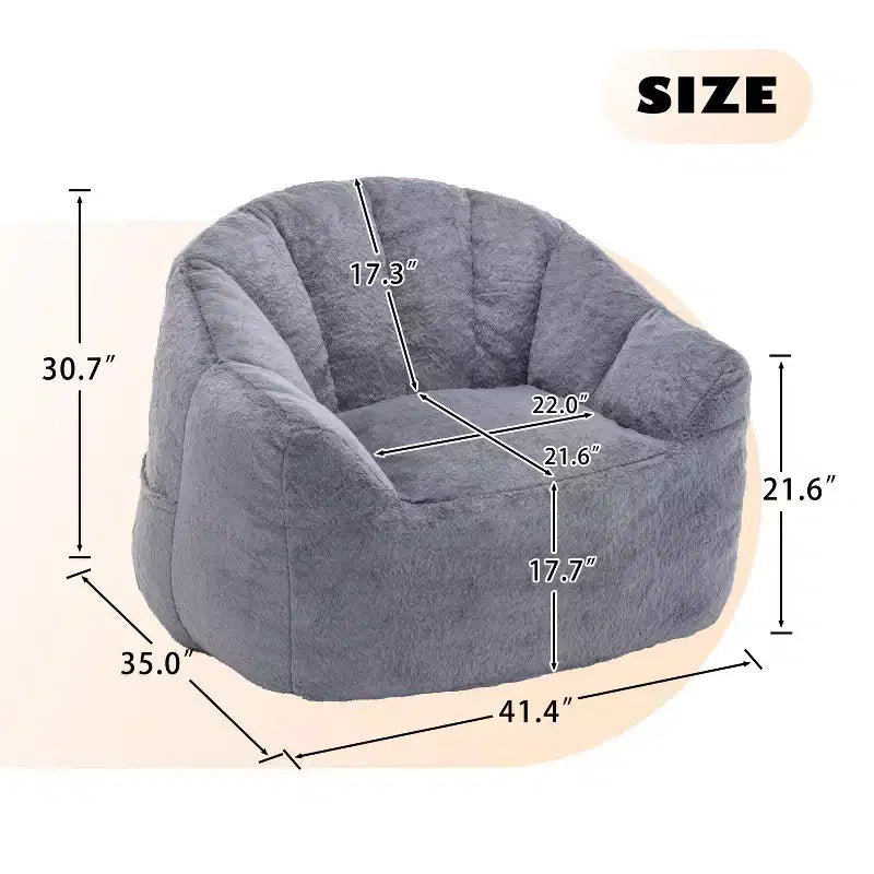 Pouf poire, Canapé pouf avec accoudoirs