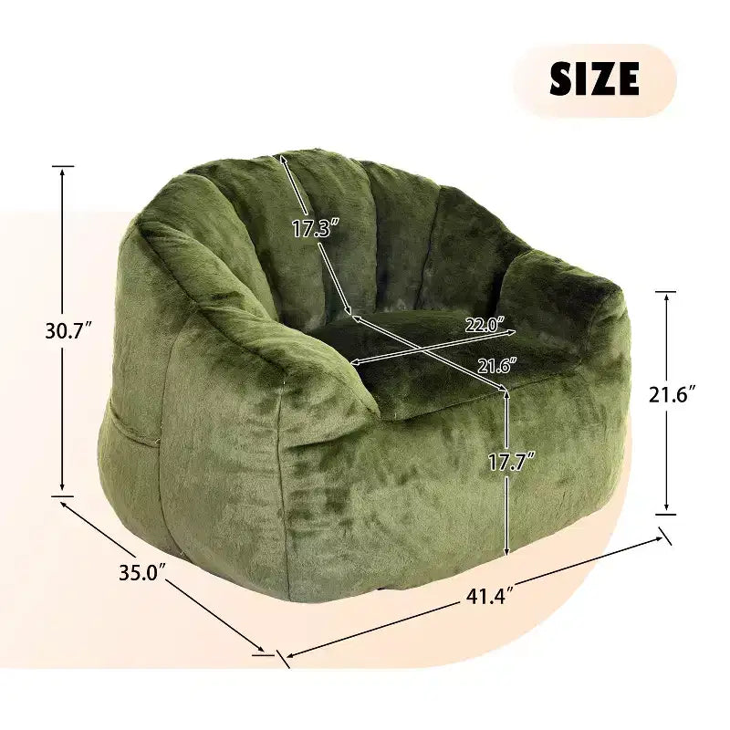 Pouf poire, Canapé pouf avec accoudoirs