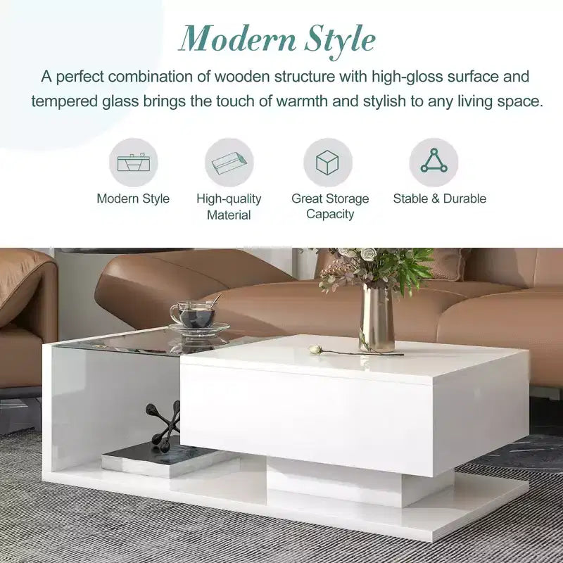 Table basse carrée décorative moderne