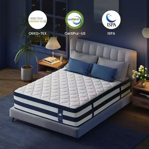 Matelas hybride à ressorts en mousse à mémoire de forme au gel de 30,5 cm