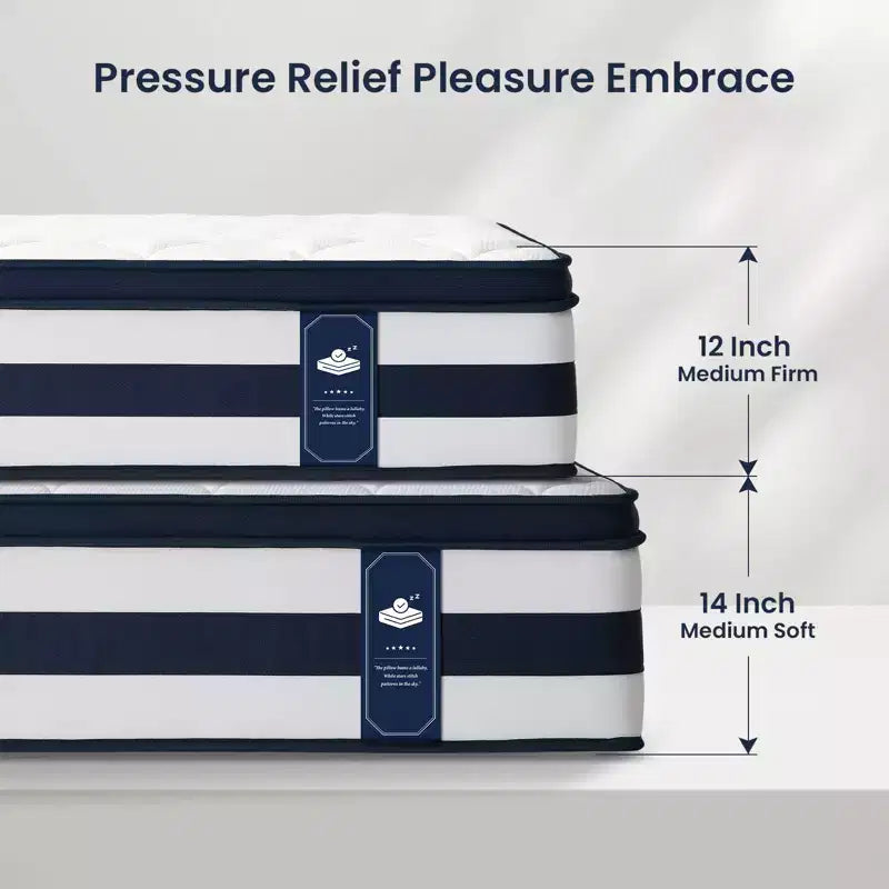 Matelas hybride à ressorts en mousse à mémoire de forme au gel de 30,5 cm