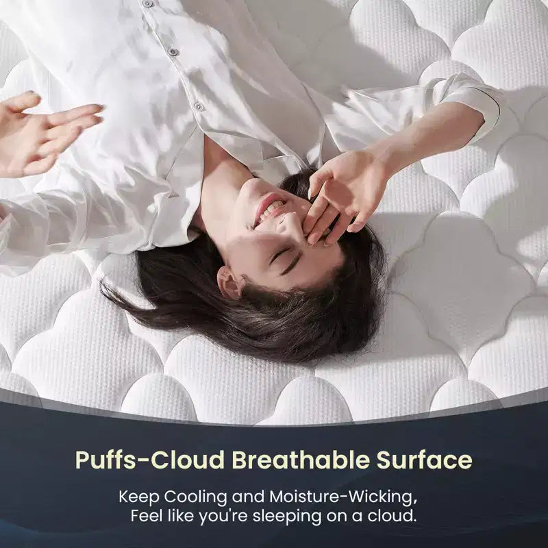 Matelas hybride à ressorts en mousse à mémoire de forme au gel de 30,5 cm