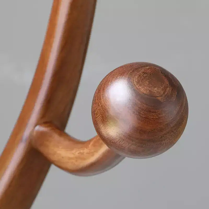 Porte-Manteau sur Pied en Bois Massif, Support de Manteau avec 8 Crochets en Forme de Branches d'Arbre, Base Sphérique Stable, 72,5 kg