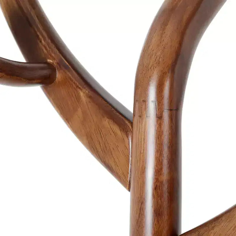 Porte-Manteau sur Pied en Bois Massif, Support de Manteau avec 8 Crochets en Forme de Branches d'Arbre, Base Sphérique Stable, 72,5 kg