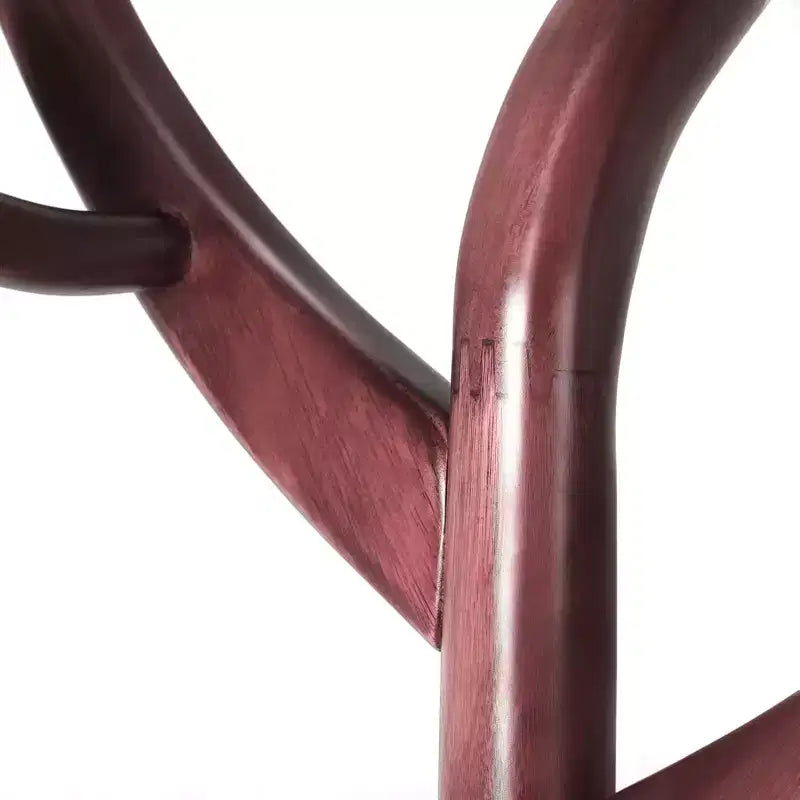Porte-Manteau sur Pied en Bois Massif, Support de Manteau avec 8 Crochets en Forme de Branches d'Arbre, Base Sphérique Stable, 72,5 kg