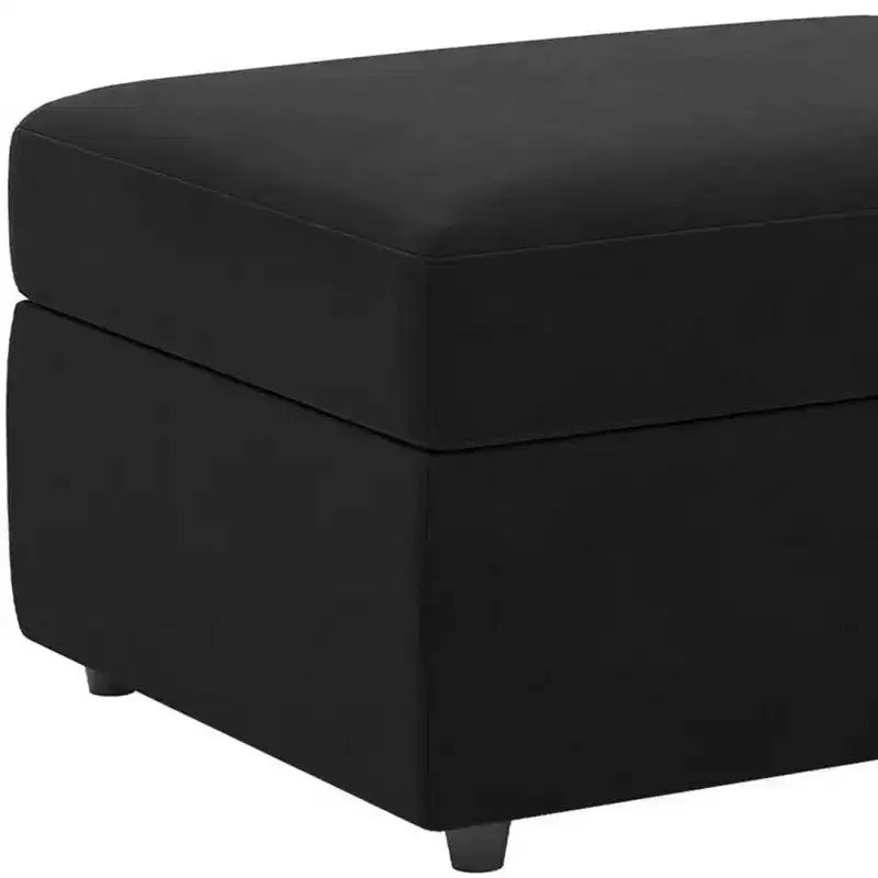 Banc de rangement en velours