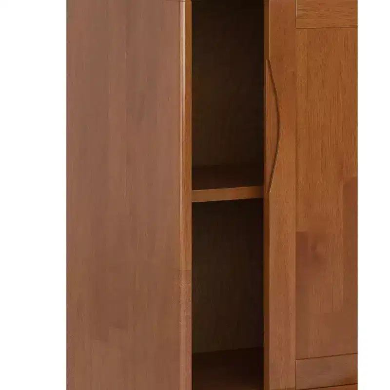 Buffet bas Mid-Century Modern en bois massif de 122 cm de large