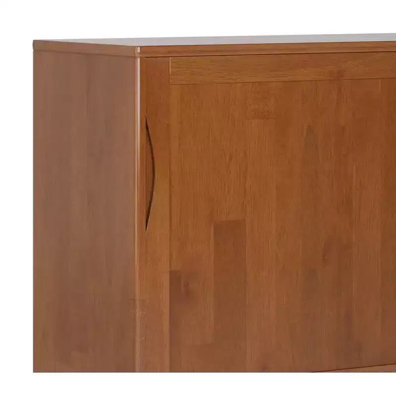 Buffet bas Mid-Century Modern en bois massif de 122 cm de large