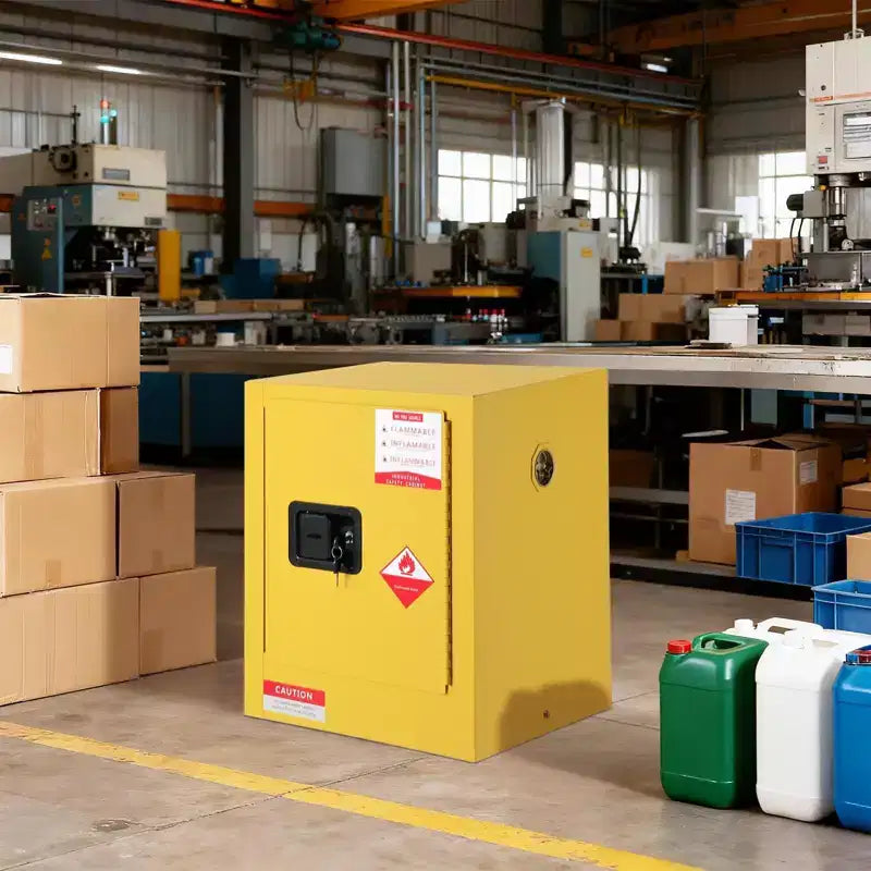 Les consignes de sécurité jaunes sont destinées au stockage des articles inflammables