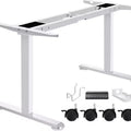 HOMDOX Heavy Duty Dual Motor/Beam Elec.-Standing-Deskframe w/Cable Management|Wheels|Hooks 265 lbs Capacity Fits Up to 78 x 40 Tops Frame Olny