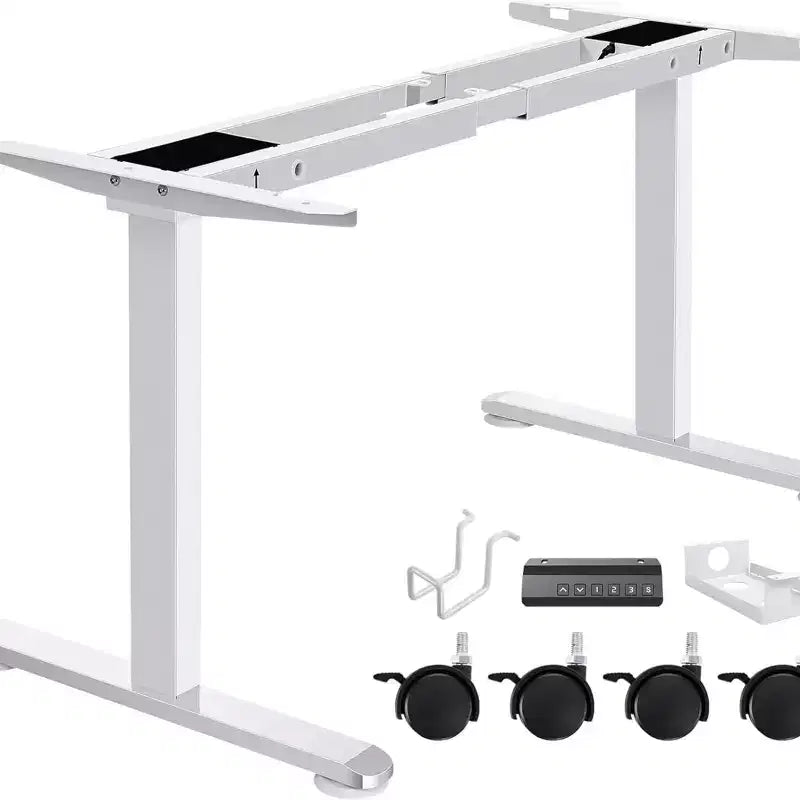 HOMDOX Heavy Duty Dual Motor/Beam Elec.-Standing-Deskframe w/Cable Management|Wheels|Hooks 265 lbs Capacity Fits Up to 78 x 40 Tops Frame Olny