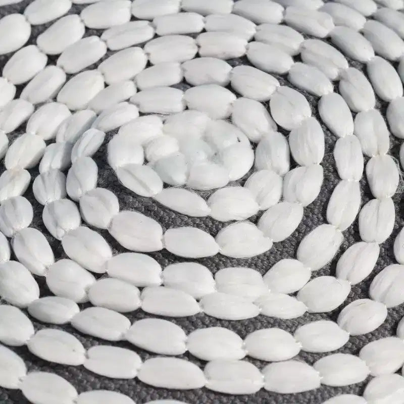 Pouf cylindrique fait main avec revêtement en tissu imperméable, repose-pieds capitonné, petit pouf pour salon, chambre à coucher