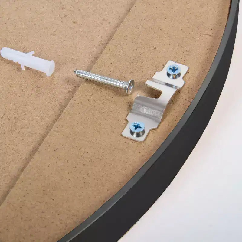 Miroir rond mural avec cadre en aluminium brossé Grand miroir circulaire pour mur, miroir de salle de bain rond