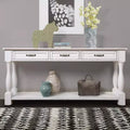 TUYOHW 63in Long Wood Console Table, Entryway Table with 3 Drawers and 1 Bottom Shelf, Extra-thick Sofa Table for Entryway, Hallway