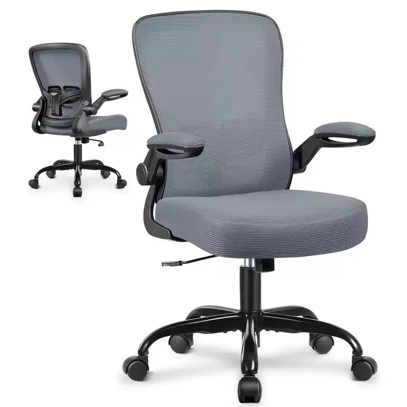 Chaise de bureau ergonomique, support lombaire réglable, tissu en maille respirant, durable et fiable